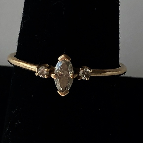 14k Victorian Diamond Jewelry - Victorian 14k Old Mine Diamond .30 CT Ring Beauty